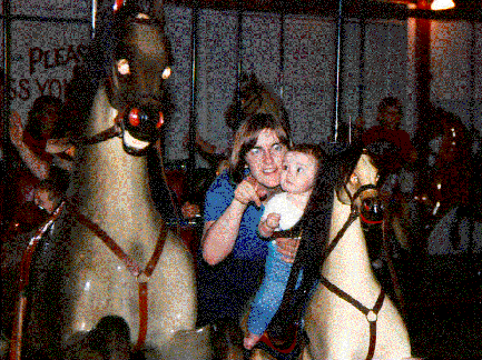 Riding on the Flying Horses Carousel