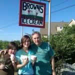 Michael, Sarah and David at Brown's Ice Cream