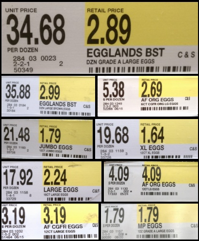 Egg Unit Pricing - Target - 2012-09-03